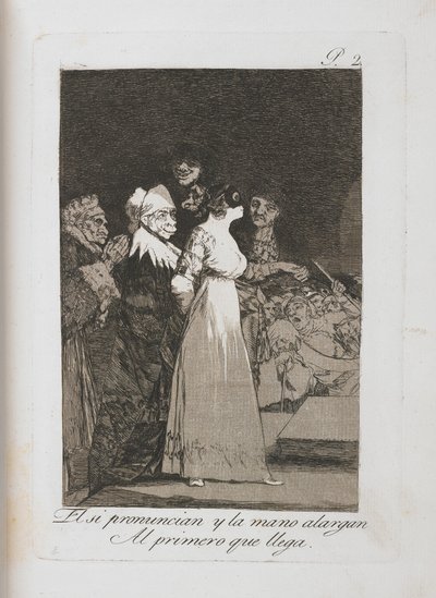 Plate from Los Caprichos, 1797-1798 by Francisco de Goya